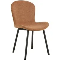 Actona Group Esszimmerstuhl Esra 0000109017 - Moderner Stuhl mit beigem Stoffbezug und mattschwarzem Stahlgestell, ideal für zeitlose Eleganz in jedem Esszimmer.