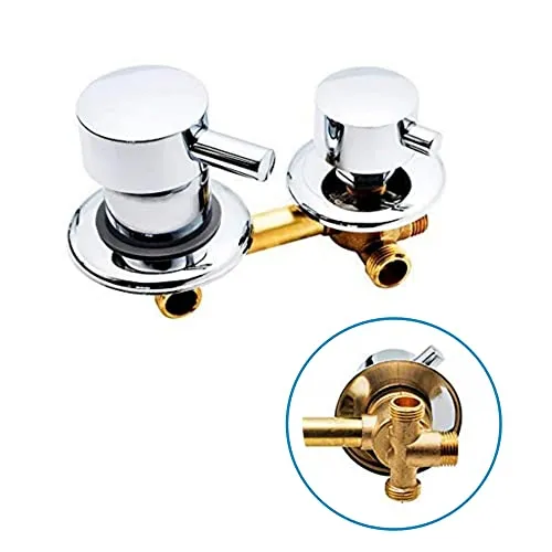 AFUDER Wandmontage Dusche Zimmer 2/3/4/5 Wege Wasserauslass Messing Dusche Wasserhahn Schraube oder Intubation Kupfer Mischventil kaltes warmes Wasser Mischer Messing verchromt