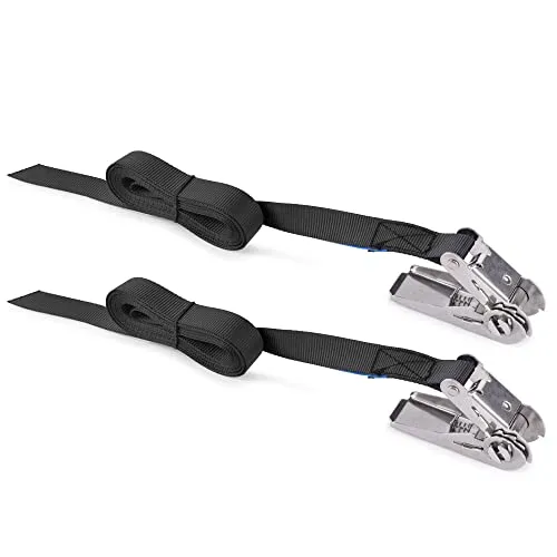 Spanngurt mit Edelstahlratsche, einteilig, 500cm, Gurt, Transportsicherung, Sicherungsgurt, Transport, Spanngurte, Ladungsicherung, Paar, RACEFOXX