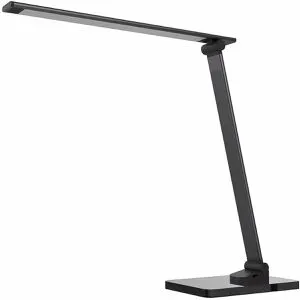 Unilux Schreibtischlampe Popy - dimmbar und flexibel - Tischleuchte mit 408 Lumen, 3-stufig einstellbarer Lichtfarbe und intuitivem Touch-Schalter. Ideal für individuelles Licht in Ihrem Arbeitsbereich.