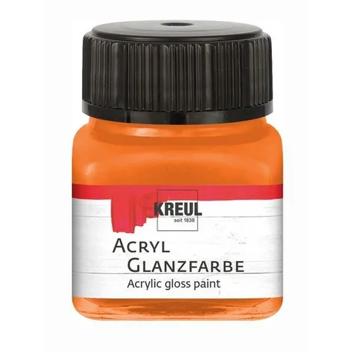 Kreul Acryl Glanzfarbe orange 20ml Glas 100 ml / 12,45 Euro