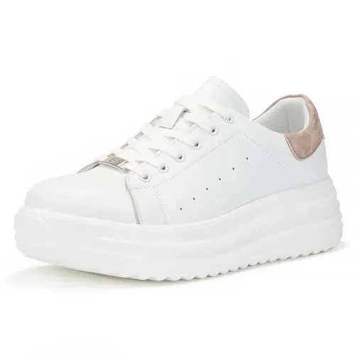 FILIPPO Plateau Sneaker Damen Weiß Leder