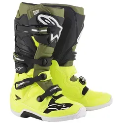Alpinestars Tech 7 Motocross Stiefel - Größe 48, mehrfarbig für Männer - Ergonomisch gestaltete Motocross Stiefel mit abriebfestem Design und innovativer Sohle für optimales Pedalgefühl. Ideal für anspruchsvolle Einsätze im Offroad-Bereich.