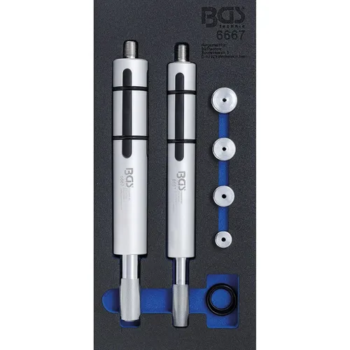 BGS 6667 Werkstattwageneinlage 1/3: Kupplungs-Zentrierwerkzeug-Satz - Kupplungszentrierwerkzeuge für Lkw, 6-teiliges Set zum einfachen Zentrieren von Kupplungsscheiben beim Austausch, inklusive verschiedene Zentrierdorne und -stücke.