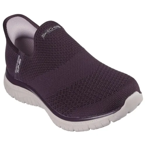 Skechers Slip-ins: Virtue - Sleek 104425-WINE Damen Sneaker, Dunkelrot - Slipper & Loafer, bequeme Slip-On Sneakers aus atmungsaktivem Textil für müheloses An- und Ausziehen.
