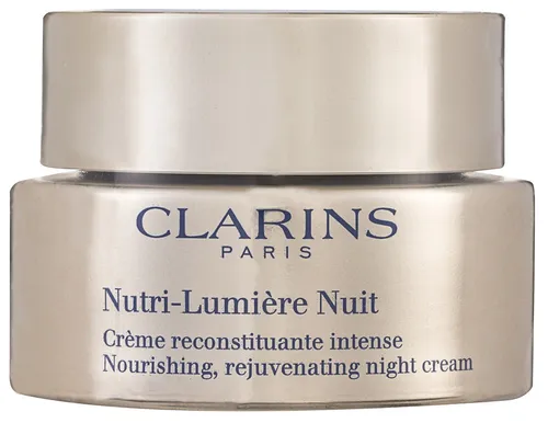 Clarins Nutri-Lumière Nuit Nachtcreme 50 ml - Nachtpflege für einen strahlenden Teint, regeneriert die Haut über Nacht mit natürlichen Inhaltsstoffen und sorgt für einen frischen, rosigen Look am Morgen.