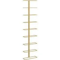 vidaXL Wand Weinregal für 9 Flaschen - Weinregal aus hochwertigem, beschichtetem Eisen, ideal für moderne Küchen und Bars. Bietet Platz für 9 Flaschen und ist einfach zu montieren.