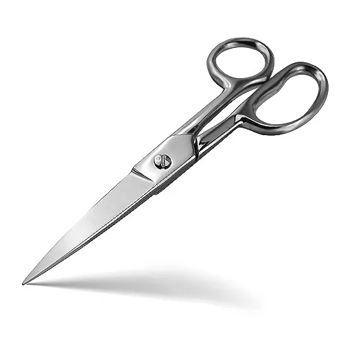 Schneiderschere Stoffschere Profi Textilschere Lederschere 21cm aus Edelstahl für präzise Schnitte aus rostfreiem Edelstahl, Industrieschere für Leder, Textilien, Teppiche mit ergonomischem Griff