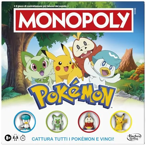 Monopoly Pokémon Edition Brettspiel (Deutsch) - Brettspiel für Pokémon-Fans, erlebe das beliebte Spiel mit deinen Lieblings-Pokémon und strategischen Entscheidungen!