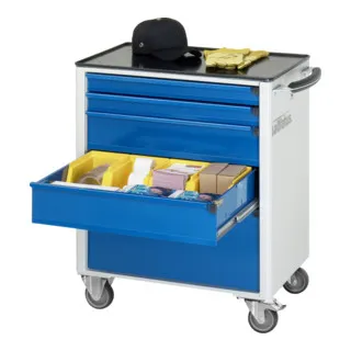 Rau Werkzeugwagen mit 5 Schubladen - Metall BxTxH 700x500x860mm - Werkstattwagen mit 5 geräumigen Schubladen für optimale Ordnung und schnellen Zugriff auf Werkzeuge, ideal für Profi- und Hobbyhandwerker.