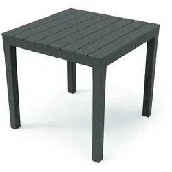 Gartentisch 78x78cm Holz-Optik Kunststoff