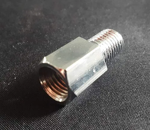 Spiegeladapter Chrom M8 Rechtsgewinde auf M10 Rechtsgewinde