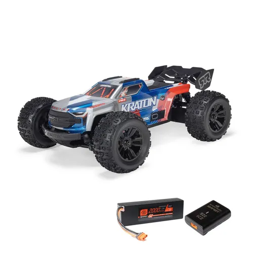 ARRMA 1/16 MINI KRATON 3S RTR Brushless Speed Truck Akku & Ladegerät Rot/Blau