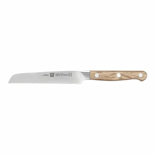 ZWILLING Pro Wood Universalmesser 13 cm – Wellenschliff - Küchenmesser mit eisgehärteter Klinge für präzise Schnitte und hervorragende Langlebigkeit, ideal für die tägliche Küchenarbeit.