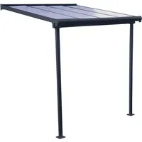 Ambia Garden Terrassenüberdachung, Grau, Metall, 230x257x230 cm - Außenanbau mit Sonnen- & Sichtschutz, ideal für entspannte Stunden im Freien und optimalen Wetterschutz.
