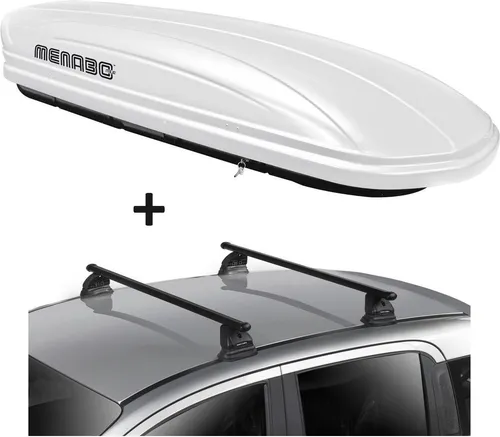 Dachbox VDPMAA320 320 Liter abschließbar für Mazda 2 (2007-2015) mit Dachträger VDP EVO