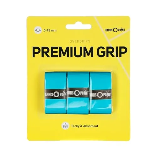 Tennis-Point Premium Grip 3er Pack Tennisovergrip blau