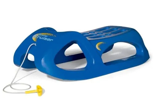 RollyToys Snow Cruiser (ab 3 Jahren, Farbe Blau, sehr Stabil, mit Stahlschienen, Schlitten, Rutscher) 200290