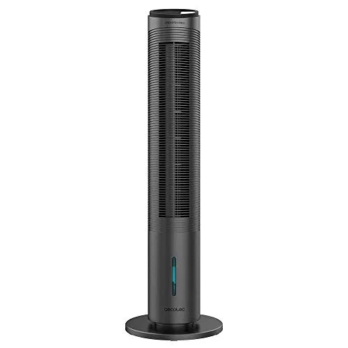 Cecotec Verdunstungskühler EnergySilence 2000 Cool Tower Smart - Mobile Klimaanlage mit 60 W Leistung, 2L abnehmbarem Tank und 3 Geschwindigkeiten für individuelle Kühlung. Ideal für eine frische und saubere Luft bei minimalem Geräusch.