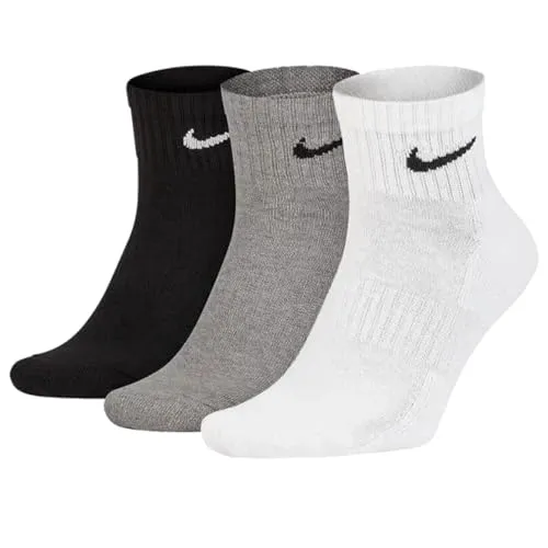 Nike Funktionssocken U NK CUSH QTR 3PR-VALUE 108 für sportliche Aktivitäten und Alltag, sportlicher Stil bunt S (34/37)