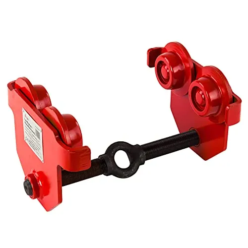 DEMA Laufkatze Handlaufwerk 2 t – Handfahrwerk, Rollfahrwerk, Schienenlaufkatze, Hebevorrichtung, Kran, Winde, Seilzug – robust, langlebig, Werkstatt, Industrie, Lager