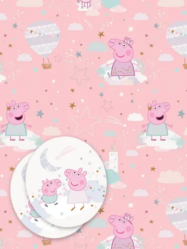 Geschenkpapier Geschenkanhängern Peppa Wutz 2 Bögen Geschenkverpackung 50x70 cm