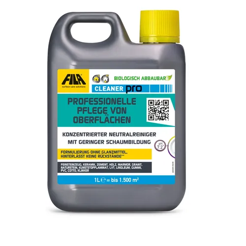 FILA CLEANER PRO Universalreiniger 1 Liter - Vielseitiger Allzweckreiniger für effektive Reinigung. Ideal für verschiedene Oberflächen und einfach in der Anwendung.