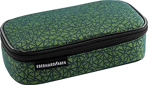Eberhard Faber 577431 X-Style Pro Jumbo Schlamperbox in Grün-Blau, mit Reißverschluss, Hauptfach, Innenfach und Innenklappe mit Stiftschlaufen und Geodreieck-Halterung, für Vorschule und Schule