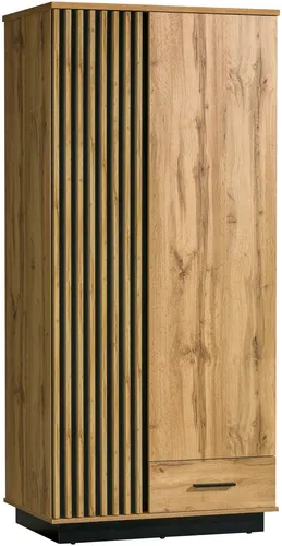 Kleiderschrank Lamia 90cm in Wotan Eiche schwarz