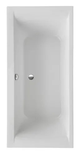 Ottofond Körperformbadewanne Tampico 180 x 80 cm - Rechteckige Badewanne in elegantem Weiß, ergonomisches Design für maximalen Komfort und Entspannung im Badezimmer.