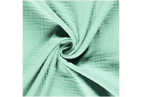 maDDma Stoff 50x130cm Musselin Stoff uni Meterware Mulltuch, mint