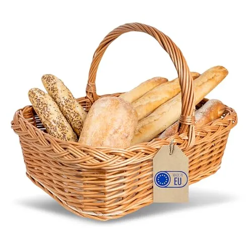 Creative Home Weidentablett mit Henkel 42x55 cm - Hochwertiges Korbtablett aus unbehandeltem Material, ideal für stilvolle Tischdekoration oder als Servierhilfe. Perfekt für jeden Anlass!