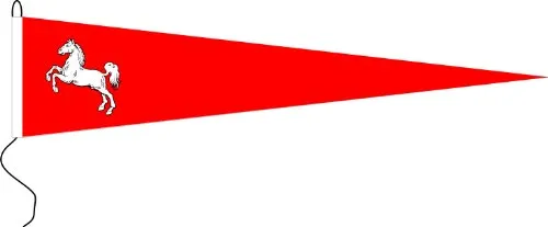 Everflag Langwimpel: Niedersachsen Bürgerwappen 150cm in rot von Everflag