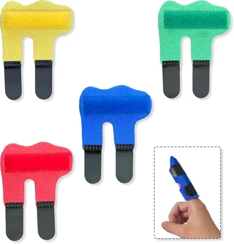 UBRAVE Fingerschienen, 4 Stück Fingerbandage mit Aluminiumband - Bandagen zur Fingerunterstützung, ideal für gebrochene, verstauchte Finger und Arthritis. Bequemes Design mit Wärmeisolierung und verstellbarem Klettverschluss für optimalen Halt.