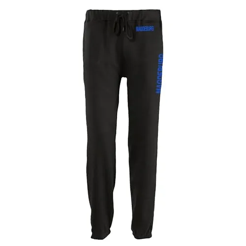 multifanshop Jogginghose Magdeburg - Sportliche Trainingshose in Schwarz XXL - Hochwertige Trainingshose aus 50% Baumwolle und 50% Polyester, ideal für Sport und Freizeit, mit stylischem Print. Perfekt für aktive Tage!