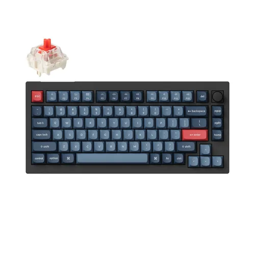 Keychron V1 Max QMK/VIA Wireless Mechanische Tastatur - RGB, Hot-Swap, Gateron Jupiter Red - Tastaturen: Die Keychron V1 Max bietet eine kabellose 2,4-GHz-Verbindung, Hot-Swap-Funktion und RGB-Beleuchtung für ein individuelles Tipperlebnis. Ideal für Gamer und Vielschreiber!