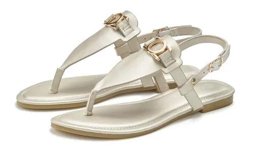 Vivance Sandale, Sommerschuh, Pantolette, Zehentrenner NEU mit Schmuckelement & weicher Innensohle VEGAN