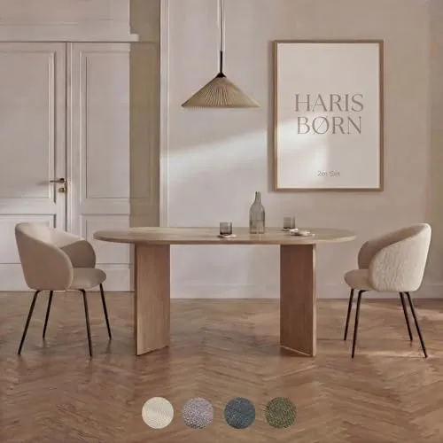 Haris Børn® Esszimmerstühle (2er Set) Beige in beige von Haris Børn