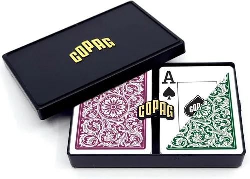 COPAG Elite Jumbo Face - 2 Index - BlueRed Double-Deck Karten - Hochwertiges Spielkarten-Set mit Jumbo-Index für optimale Lesbarkeit. Ideal für Kartenspiele mit Freunden oder Familie. Kompakt und langlebig für den vielseitigen Einsatz.