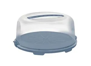 Rotho Tortenglocke Fresh - Runde Kunststoffglocke mit Tragegriff - Aufbewahrung & Transport: Lebensmittelechte Tortenglocke mit Tragegriff, ideal zum sicheren Transport von Torten und Kuchen, Größe 34.5x16.5x35.5 cm.