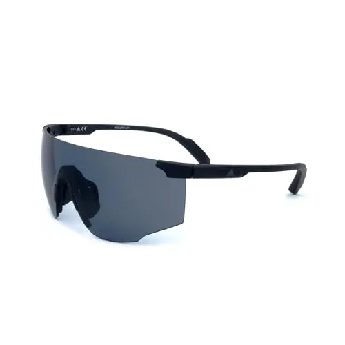 adidas Herren-Sonnenbrille SP0031-H in Schwarz/Grau - Sportbrillen mit UV-Schutz 400 und Blendschutzfilter Kategorie 3, ideal für Urlaub und Outdoor-Aktivitäten. Stilvolles Design in Schwarz/Grau für den sportlichen Look.