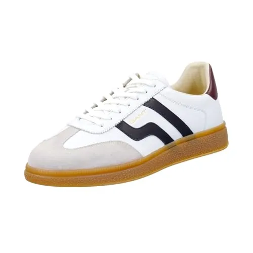 GANT FOOTWEAR Herren CUZMO Sneaker, White/Marine, 46 EU