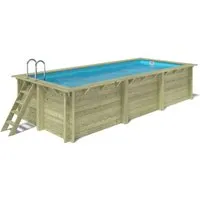 ALTANKA Holzpool Aqua 6,1x2,85 Höhe 1,31 m auf Rahmen ohne Betonierung BAS7307OSPU