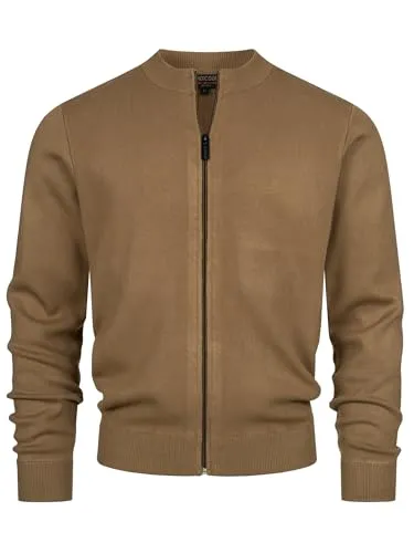 Indicode Herren INLaos Strickjacke mit Rundhalsausschnitt & Reißverschluss – Stilvoller Cardigan für Männer in Otter, 3XL - Moderne Strickjacke mit elegantem Stehkragen und elastischen Bündchen für perfekten Sitz. Ideal für eine schicke Garderobe, gefertigt aus hochwertigen Materialien für langlebigen Tragekomfort.