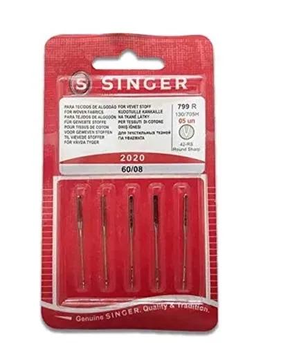 Singer Nadeln für Baumwolle und Seide Nr. 60