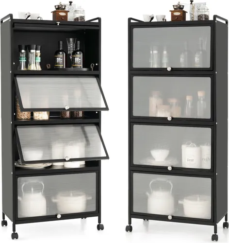 Küchenschränke Schwarz von Goplus