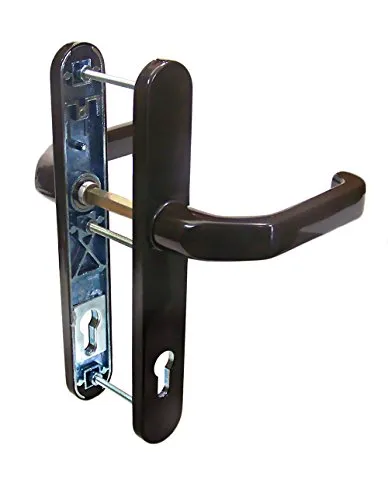 Häusler Schmalrahmen Türdrücker SRG 1604 Braun PZ 92mm - Türbeschläge mit 90 Grad Einrastmechanik, ideal für Rechts- und Linksverwendung - elegantes Design für moderne Türen.