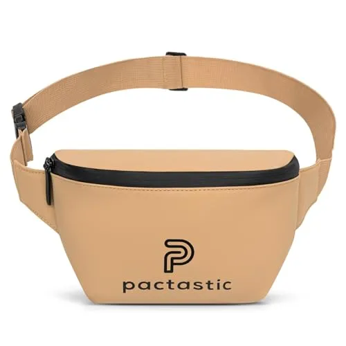 Pactastic Gürteltasche Crossover-Tasche Bauchtasche mit Reißverschlussfach | 160 gramm leichte aus wasserabweisendem veganen Tech-Material | Innentasche für Wertgegenstände 21 x 6 x 14 cm