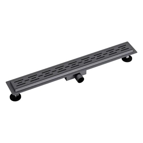 Aloni Duschrinne Standard Grau Gebürstet 70cm - Elegante Duschrinne aus rostfreiem Edelstahl, ideal für moderne Badezimmer. Das spezielle Streifen-Muster verleiht einen besonderen Look und sorgt für eine hochwertige Verarbeitung.