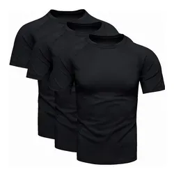 3er-pack Herren-sport-t-shirts, Schwarz - Größe L